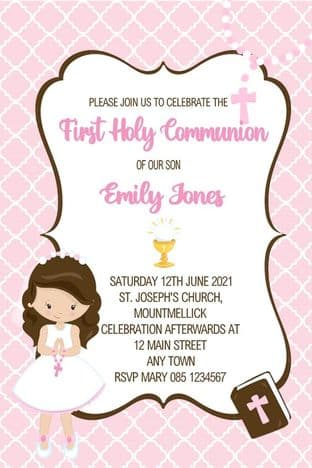 Personalised Thank You Cards Girl & Bible Design