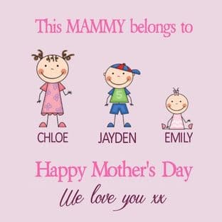 Personalised This Mammy Belongs to Acrylic Coaster