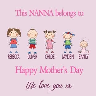 Personalised This Nanny Belongs to Acrylic Coaster