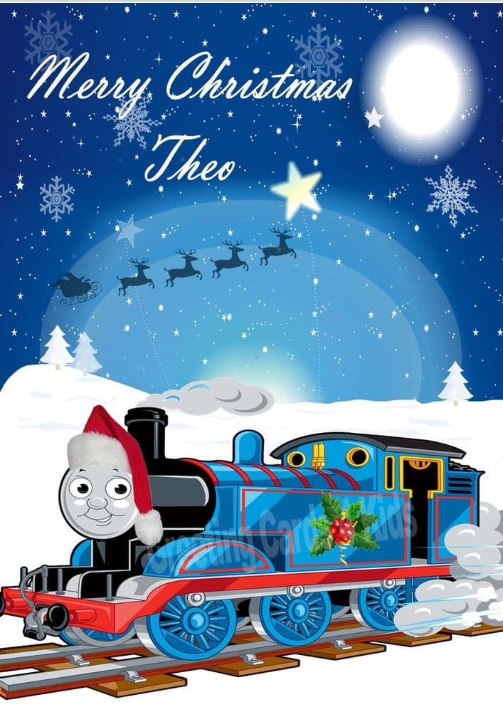Personalised Thomas The Tank Engine Christmas Card 2