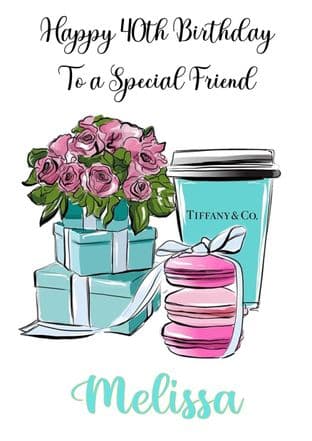 Personalised Tiffany Birthday Card