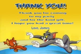 Personalised Tom and Jerry Thank You Cards