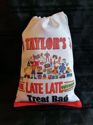Personalised Toys Late Late Toy Show Drawstring Treat Bag