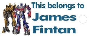 Personalised Transformers Keyring School Bag Name Tag