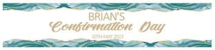 Personalised Turquoise & Gold Confirmation Banner