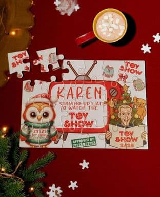 Personalised TV Toy Show Stay up Late Jigsaw