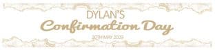 Personalised White & Gold Confirmation Banner