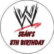 Personalised WWE Logo Party Stickers