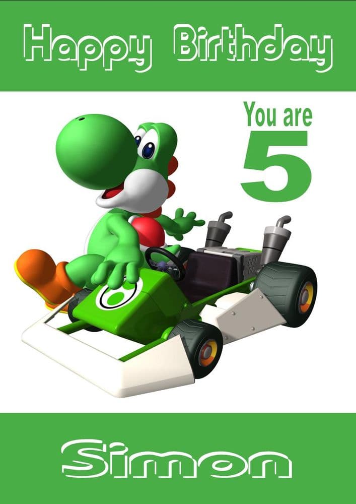 Personalised Yoshi Birthday Card