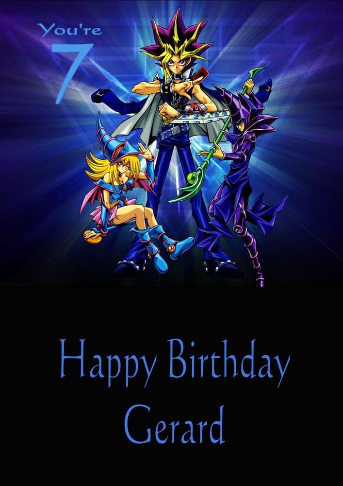 Birthday Invitation Card Personalised Yu-Gi-Oh! Birthday Greeting Card - Any Occasion With Envelope Birthday Invitation Card Personalised Yu-Gi-Oh! Birthday Greeting Card - Any Occasion With Envelope