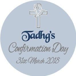 Personalsed Edible Grey Dove & Cross Blue Confirmation Cake Topper