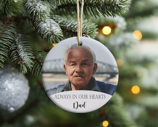 Photo Memorial Christmas Ornament