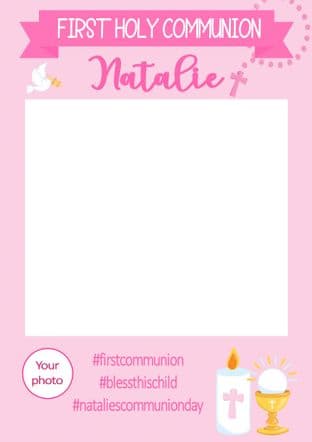 Pink Communion Chalice Selfie Frame