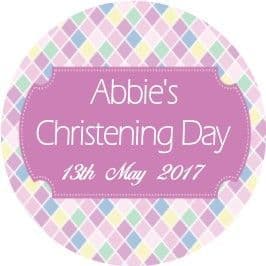 Pink Diamond Christening Sticker