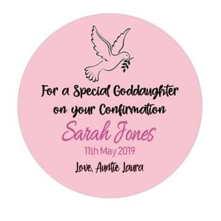 Pink Dove Confirmation Plaque