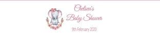 Pink Elephant Baby Shower Bottle Wrapper