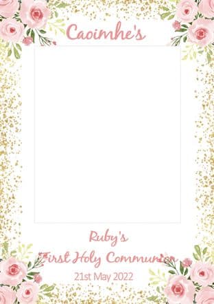 Pink Floral Selfie Frame - any occasion