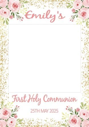 Pink Floral Selfie Frame - any occasion