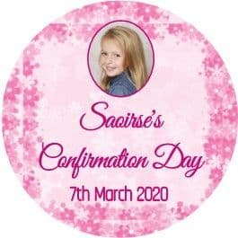 Pink Flower Photo Confirmation Sticker