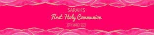 Pink & Gold Communion Bottle Label Wrapper