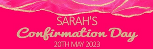 Pink & Gold Confirmation Bar Wrapper