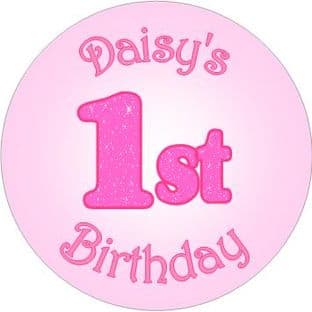 PINK name and age sticker