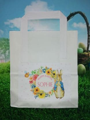 Pink Name Easter Treat Bag & Sticker 2