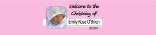 Pink Photo Christening Bottle Wrapper