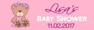 Pink Teddy Baby Shower Chocolate Bar Wrapper