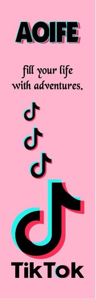 Pink TikTok Bookmark
