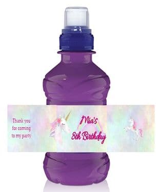 Pink Unicorn Bottle Label Wrapper