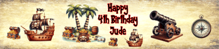 Pirate Theme Bottle Label Wrapper