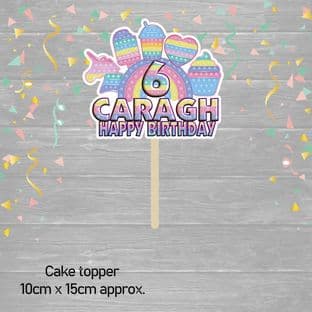 Pop It Cake Topper Design 1