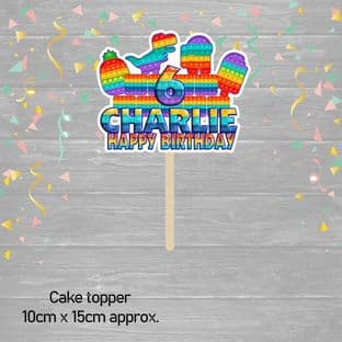 Pop It Cake Topper Design 2