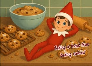 Postcard from Family Elf - 1 Elf