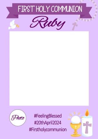 Purple Communion Chalice Selfie Frame