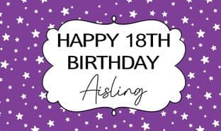 Purple Stars Birthday Galaxy Bar Wrapper