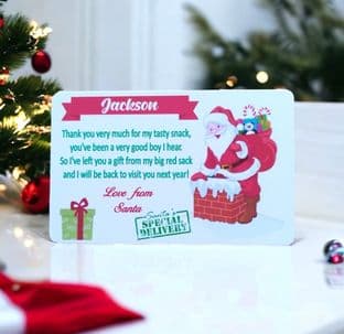 PVC Plastic Santa Special Delivery Visiting Card