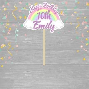 Rainbow Cake Topper