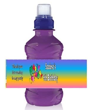 Rainbow Happy Birthday Bottle Label Wrapper