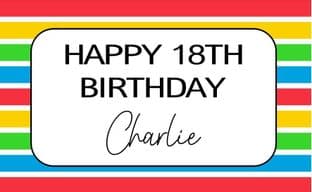 Rainbow Stripe Birthday Galaxy Bar Wrapper