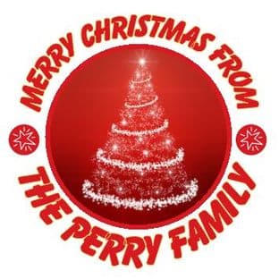Red and White Christmas Tree Stickers