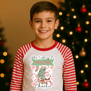 Red & Green Theme Christmas Pyjamas Transfer