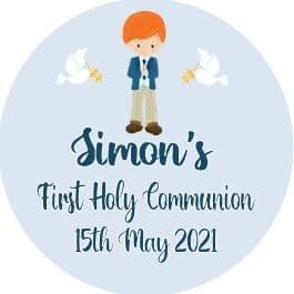 Red Hair Boy Communion Sticker 2