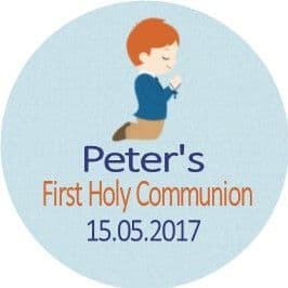 Red Hair Boy Communion Sticker
