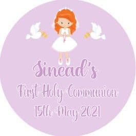 Red Hair Girl Communion Sticker 3