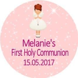 Red Hair Girl Communion Sticker