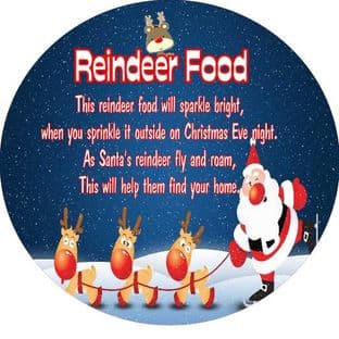Reindeer Food Poem Stickers