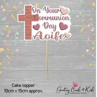 Rose Hearts Cake Topper