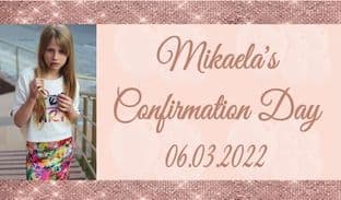 Rose Sparkle Photo Confirmation Bar Wrapper